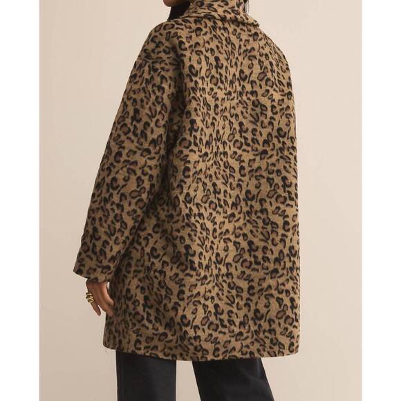 NEW Z SUPPLY lennon animal coat in brown - Picture 3 of 5